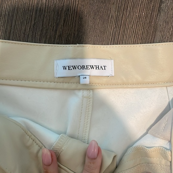 WeWoreWhat Leather Bell Flare Shorts - Picture 2 of 2